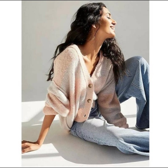 Free People Sweaters - Free People Eclair Oversized Cardi NEW Pink XS